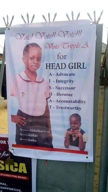 Children Campaign Posters on the School gate Stir Dust