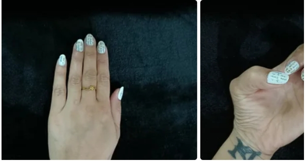 How to Make Burned Paper Printed Nails at Home.