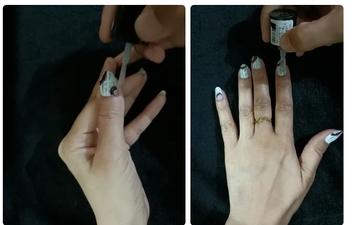 How to Make Burned Paper Printed Nails at Home.