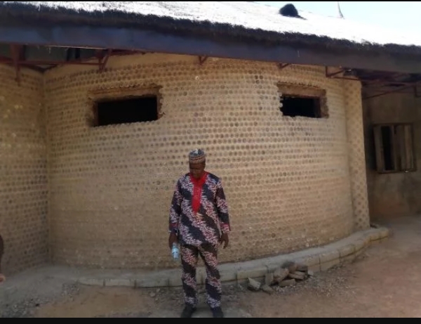 Photos of House Built with Plastic Bottles in Nigeria 2021