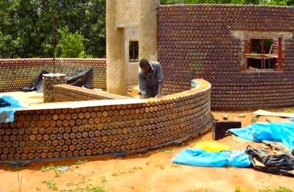 Photos of House Built with Plastic Bottles in Nigeria 2021