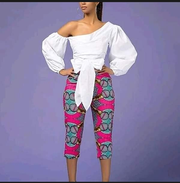 Perfect Combo Styles for White Materials and Ankara Materials