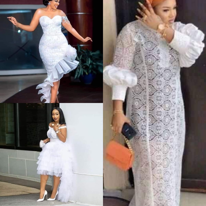 White Net Cord Lace Gown Styles for Ladies Reigning right Now