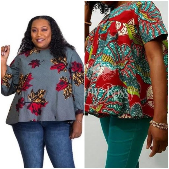 Ankara top styles 2024 for pregnant ladies