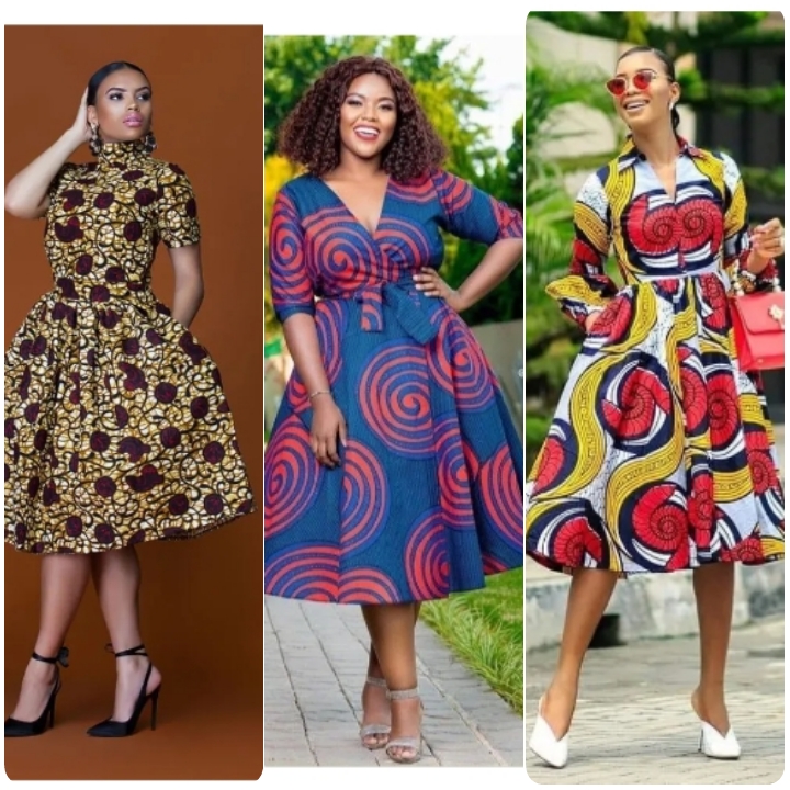 Ankara Flare Gowns for Ladies - Styles for Office or Workplace