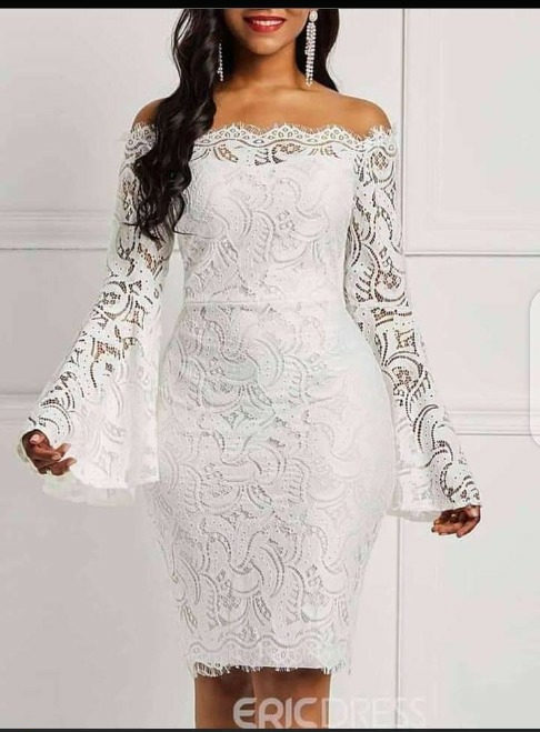 White Lace Short Gowns - Top Styles